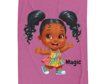 Magic-Themed Velveteen Plush Blanket, Cozy Nursery Decor
