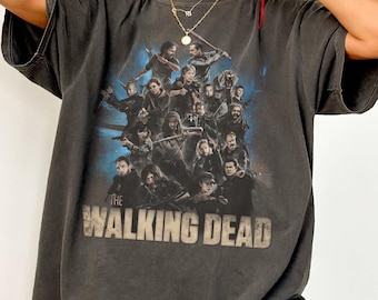 Vintage The Walking Dead Shirt, Retro 90s Walking Dead Graphic Tee, Rick Daryl Negan Shirt, TWD TV Show Fan Gift, Horror Movie Apparel