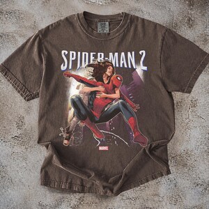 Vintage Spider-Man 2 Peter Parker Mary Jane Retro Graphic Tee, Marvel-filmen T-shirt Presenter bild 4