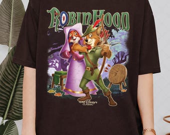 Retro Disney Robin Hood T-shirt, Maid Marian and Robin Fox Tee, Disneyland Family Trip Vacation Gift, Magic Kingdom Shirt