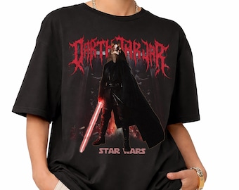 Vintage Darth Jar Jar T-Shirt, Star Wars Death Metal Style Graphic Tee, Jar Jar Binks Sith Lord Bootleg Shirt, Dark Side Fan Gift
