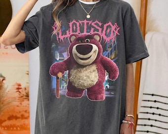 Camiseta vintage de Lotso de Toy Story de Disney, camiseta de Lotso abrazando al oso, camiseta grunge unisex Y2K, camiseta gótica de Toy Story, regalo de Disney Pixar