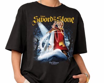 Disney The Sword In The Stone Comfort Colors Shirt, Arthur Draw Sword Tee, Magic Kingdom Tee, Disneyland Family Matching Shirt