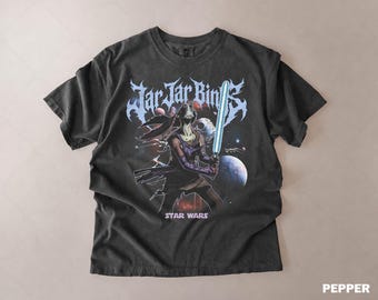 Vintage Jar Jar Binks T-Shirt, Darth Jar Jar Retro Graphic Tee,  Star Wars Prequel Tee, Sith Lord Fan Gift, Hollywood Studios Star Wars Trip