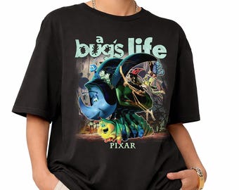 Vintage Disney A Bug's Life A Bug's Land Shirt, Disney Ride Shirt, Heimlich Flik Hopper Princess Atta Bug Shirt, Disneyland Family Tee