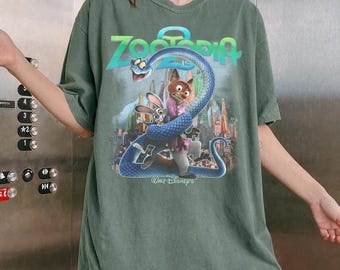 Disney Zootopia 2 Shirt, Nick Wilde Judy Hopps Gary De Snake Tee, Retro Zootropolis Disney Tee, Disney Family Vacation Matching Trip Outfits