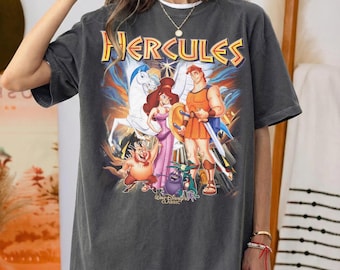Camiseta retro de los 90 con los personajes de Hércules de Disney, camiseta a juego para la familia de Disneyland, camiseta de Magic Kingdom, regalo de los villanos Phil y Pain Panic.