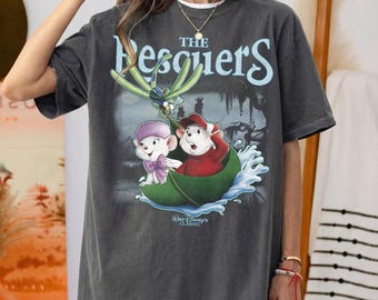 Comfort Colors Retro Disney The Rescuers Movie Shirt, Bernard Bianca Orville Characters tee, Disneyland Family Trip, Magic Kingdom