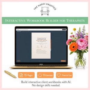 Interactive Workbook Builder for Therapists for Client Resources