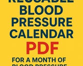 Monthly Blood Pressure Tracker | Emergency Contact (Printable PDF)