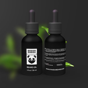 Panda Beard Oil, Organic, All Natural Beard Oil, Beard Moisturizer, Beard Grooming, Beard Care, Beard Care for Men, 1 oz or .5 oz
