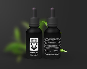 Organic Beard Oil: All Natural Beard Moisturizer, Healthy Grooming - 1oz/.5oz