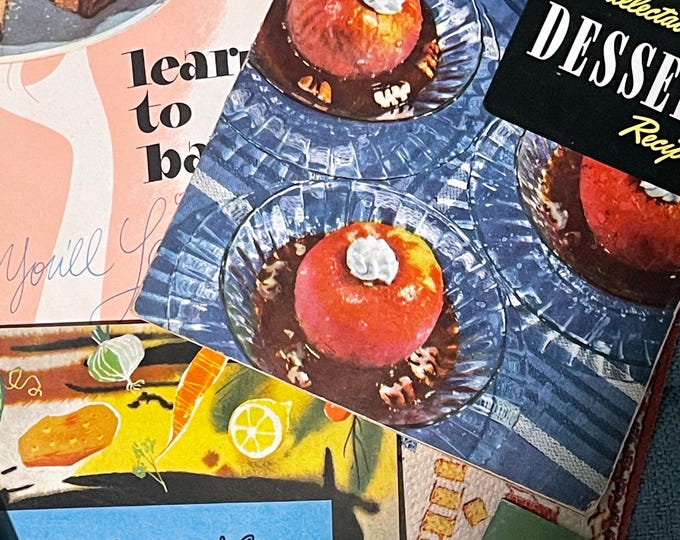 Featured listing image: Mystery Vintage Thrifted Recipe Book Bundle – Hand-Picked Classics