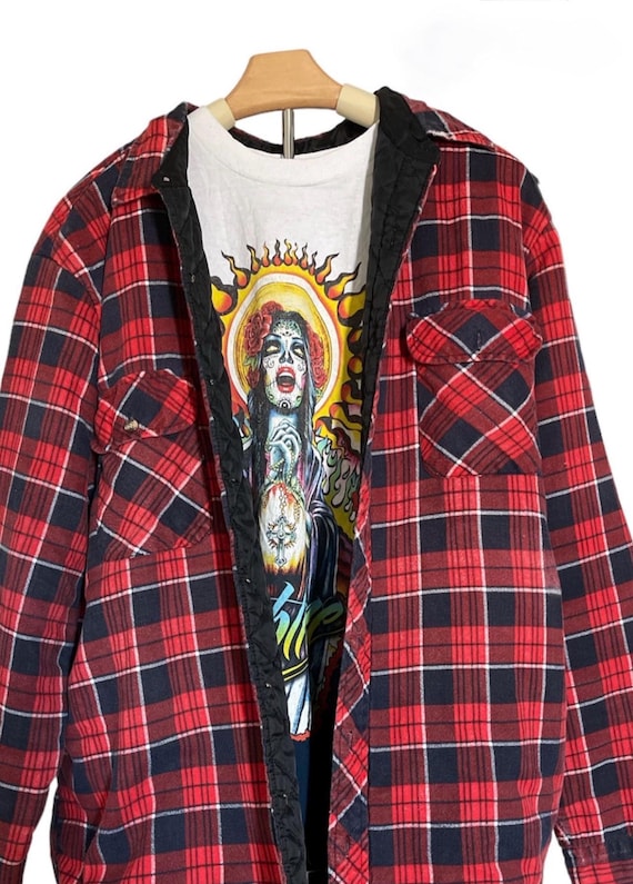 Mystery Flannel/Button Up + Tee Combo (thrifted/vintage/retro/modern)