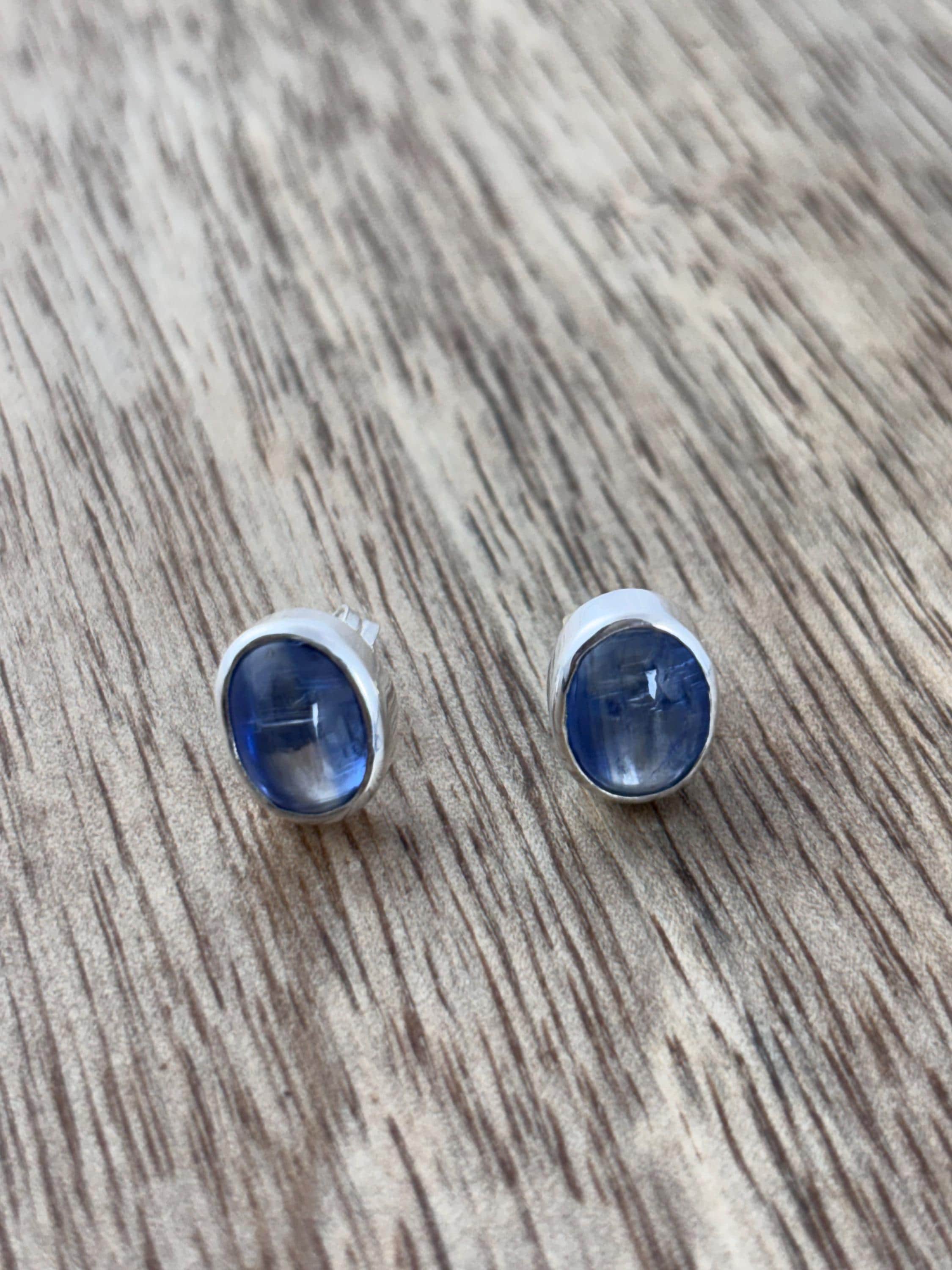 Orecchini A Perno In Argento 925 Con Pietra Preziosa Naturale (Ametista, Citrino, Granato) - 6x4 Mm - Regalo Donna