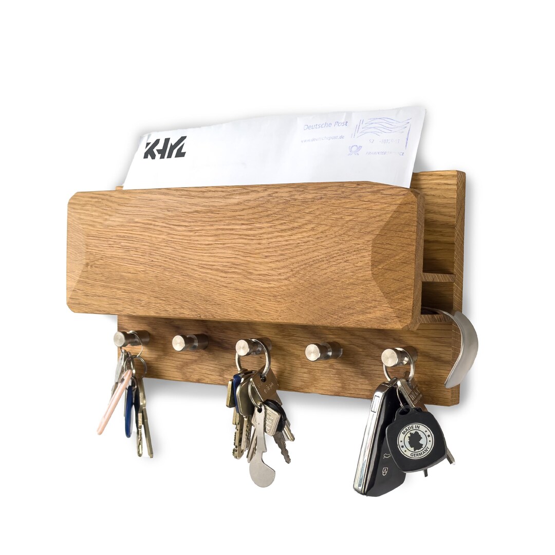 MADE IN GERMANY - KHYL® Key Rack Made of Oak Wood With Shoehorn and ...