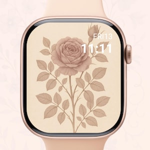 Floral Apple Watch Wallpaper – Aesthetic Flower Watch Face for Women | Pastel Digital Download