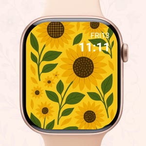 Floral Apple Watch Wallpaper – Aesthetic Flower Watch Face for Women | Pastel Digital Download