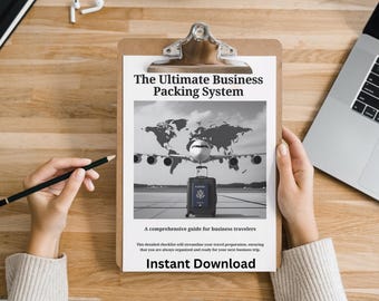 Ultimate Business Travel Packing Checklist | Printable & Reusable PDF for Professionals |  Instant Download