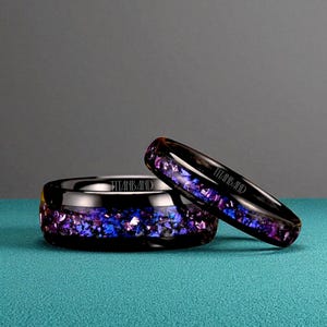 Men&#39;s Tungsten Orion Nebula Wedding Ring - Personalized Anniversary Gift for Man Wedding Ring - wedding gift - Promise Ring for Him