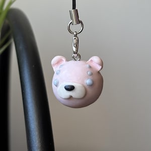 Creepy Cute Kawaii Bear Keychain – Pink 6 Eyed | Yami Kawaii Charm | Menhera
