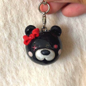Creepy Cute Bear Keychain – Scar with Bandage | Yami Kawaii Charm | Menhera