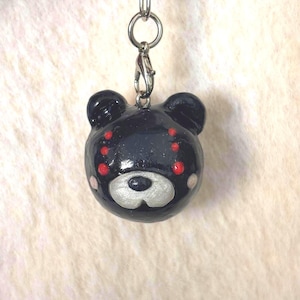 Creepy Cute Bear Keychain – 6 Eyed Monster with Bandage | Yami Kawaii Charm | Menhera