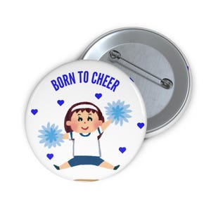 Custom Cheerleader Pin Buttons | Cheer Spirit Gifts, Motivational Accessories, Birthday Party Favors, Cheer Squad Pins, Cute Button Badges