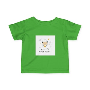 Good Night Infant Tee, Cute Baby Shirt, Sleepy Animal Graphic Tee, Toddler Pajama Top, Cute Baby Gift, Adorable Infant Clothes