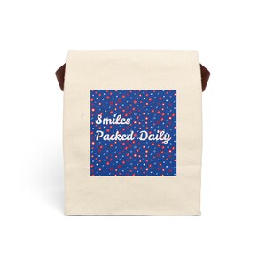 Cute Canvas Lunch Bag, Eco-Friendly Lunch Tote, Lunch Bag for Kids, Back to School Gift, Inspirational Lunchbox