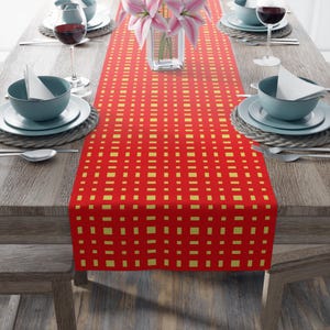 Stylish Cotton Table Runner, Modern Home Decor, Bright Dining Room Decor, Perfect for Parties, Weddings, and Everyday Use