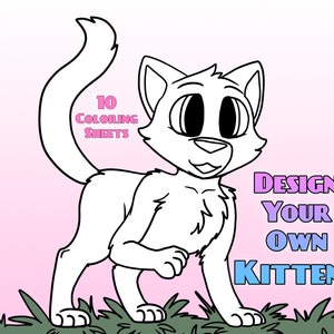 10 Design Your Own Kittens Downloadable Coloring Sheets