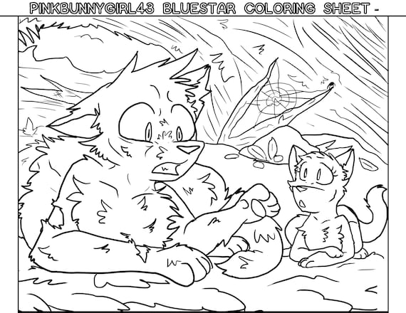 14 Bluestar Downloadable Warrior Cats Coloring Sheets | Etsy