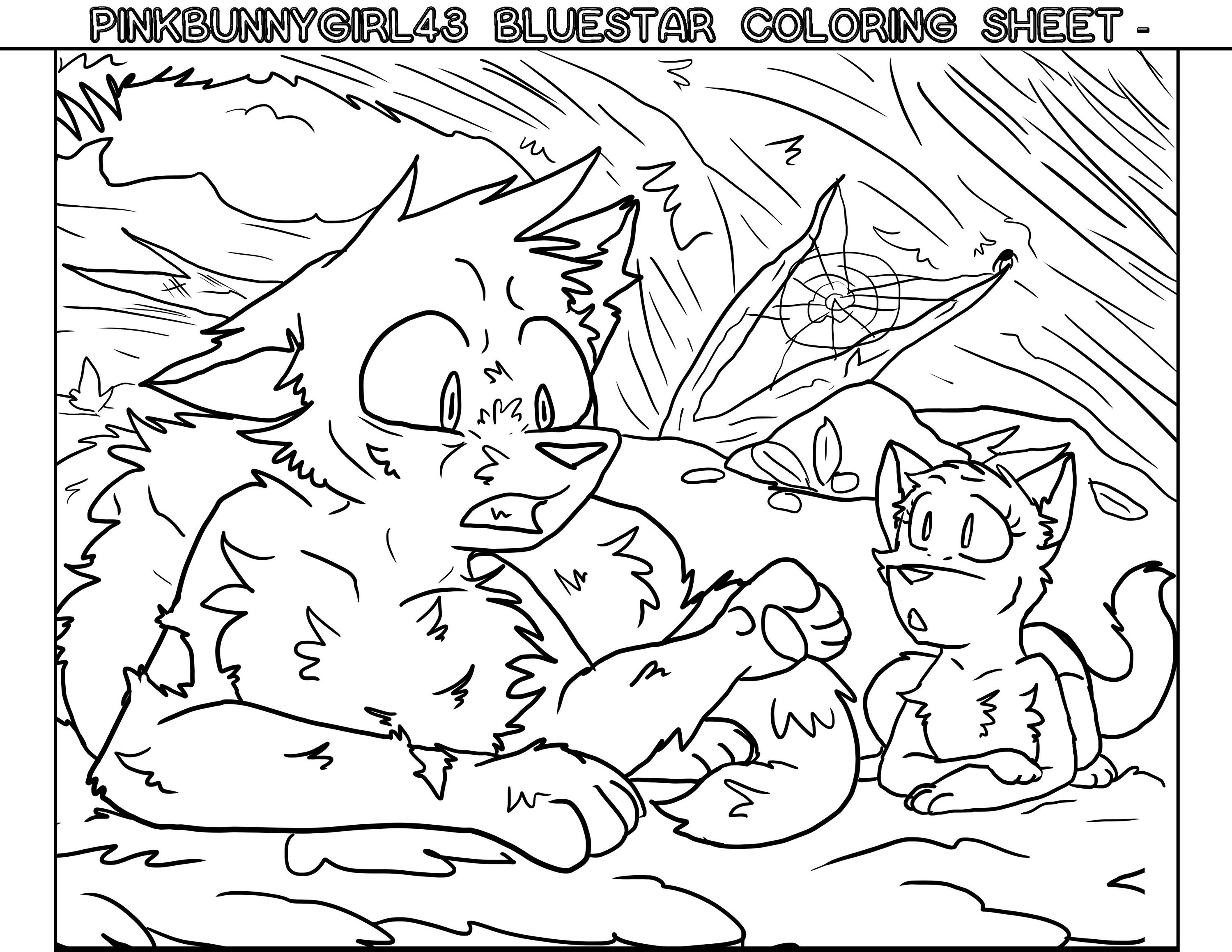 Download 14 Bluestar Downloadable Warrior Cats Coloring Sheets | Etsy