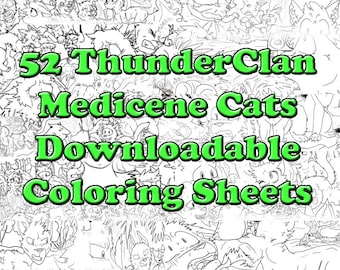 All 52 ThunderClan Medicine Cats Downloadable Warrior Cats Coloring Sheets