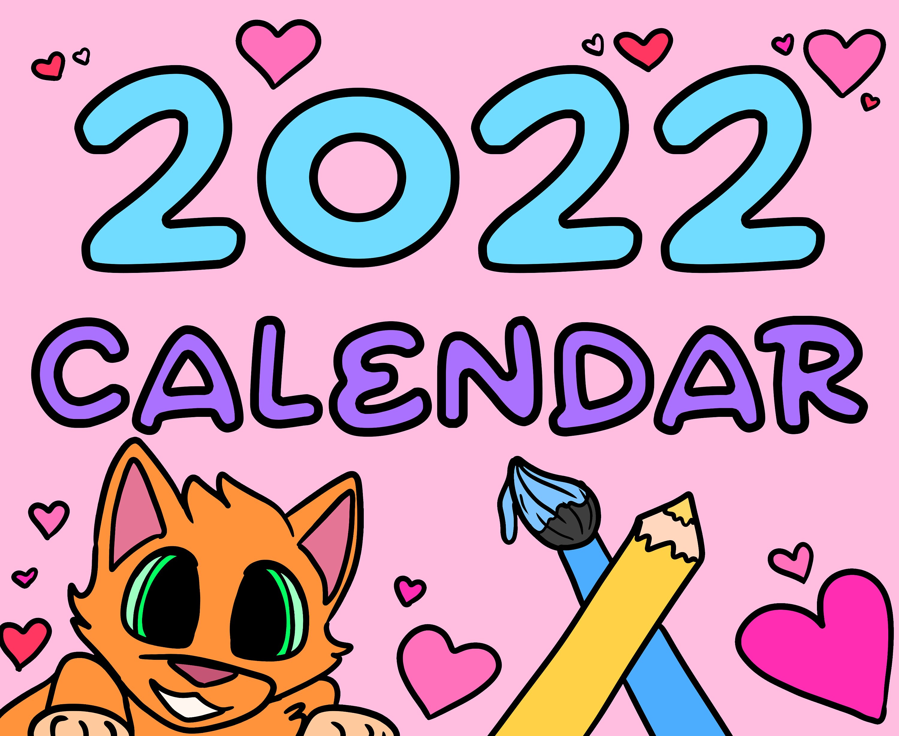 Design Your Own 2022 Calendar: Downloadable Coloring Sheets | Etsy