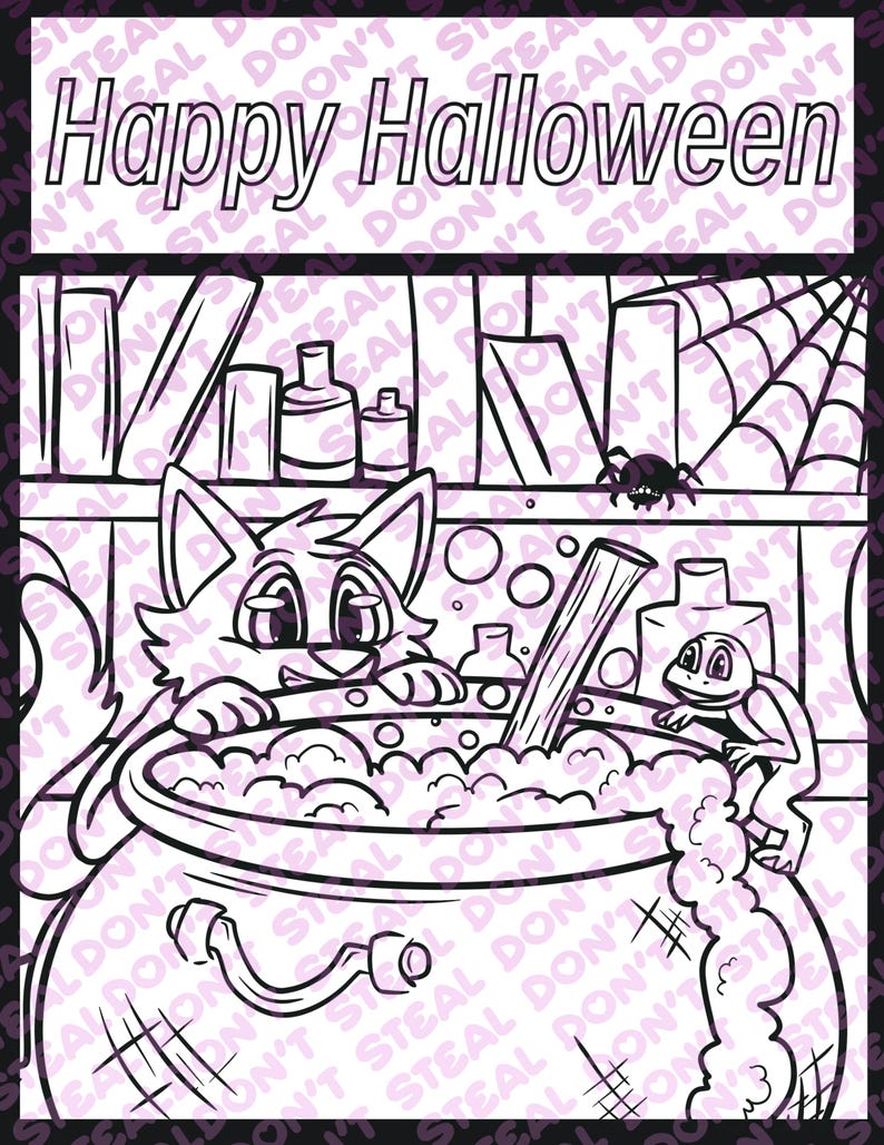 Design Your Own Spooky Cats 3 Downloadable Halloween Coloring Sheets