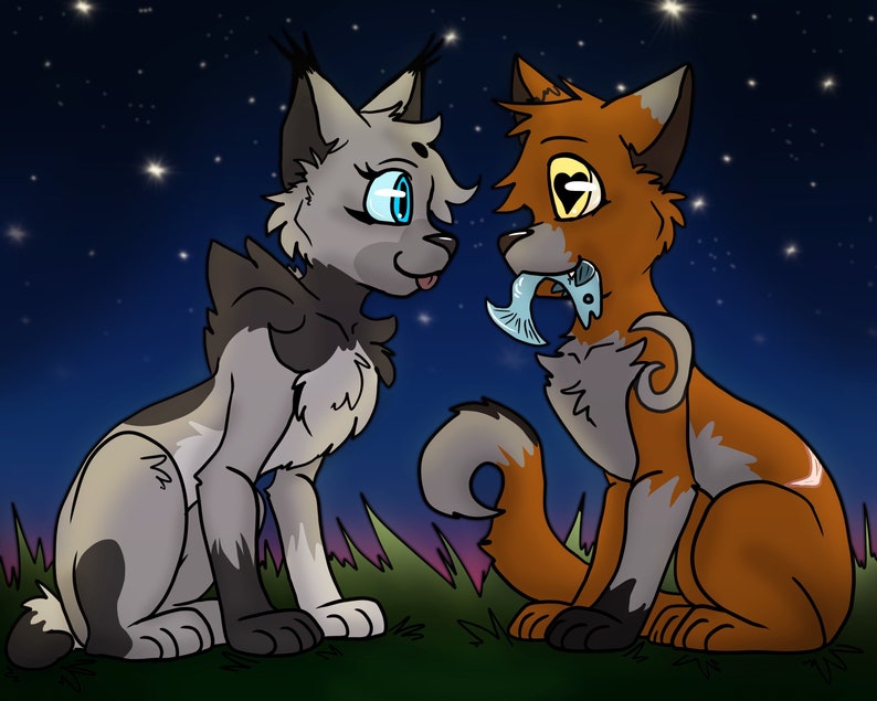 Warrior Cat OC Couples: Original 2 Characters Digital Art | Etsy