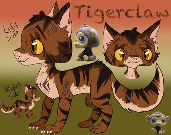 PRE-ORDER Tigerclaw Warrior Cats LPS Clay Custom Bobble Head Figure
