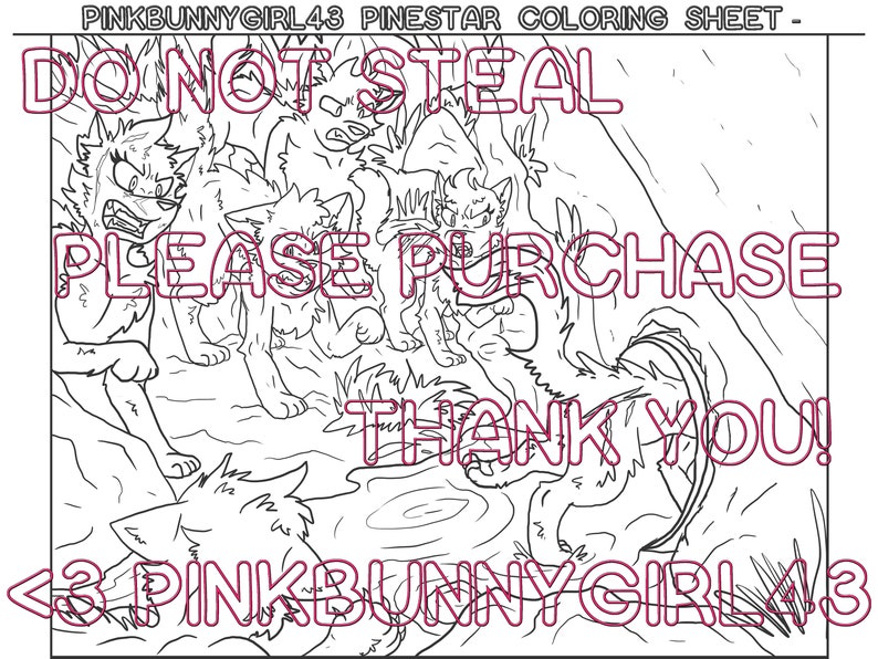 7 Pinestar Downloadable Warrior Cats Coloring Sheets | Etsy