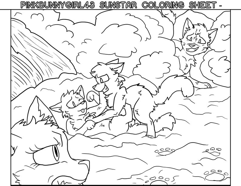 Download 7 Sunstar Downloadable Warrior Cats Coloring Sheets | Etsy