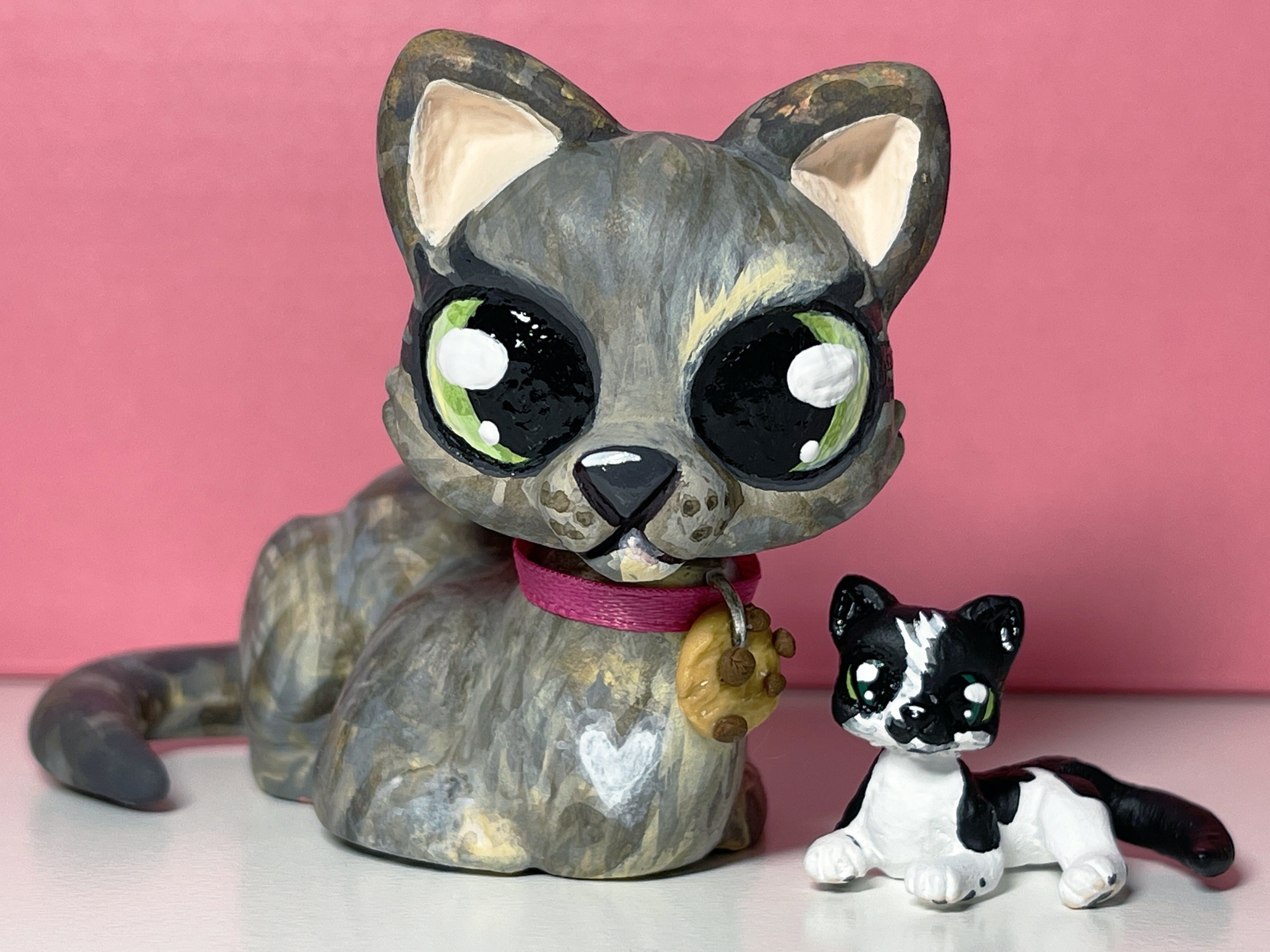 Toys, Mini Pet Shop, “Firestar” WARRIOR CAT, Ooak Custom, Hand