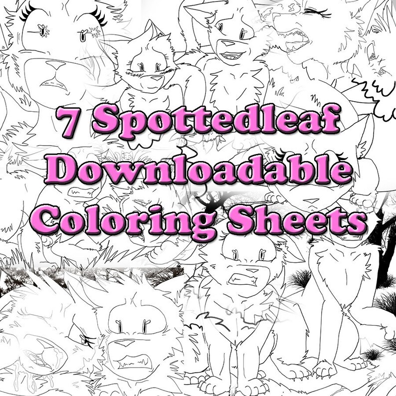 7 Spottedleaf Downloadable Warrior Cats Coloring Sheets | Etsy