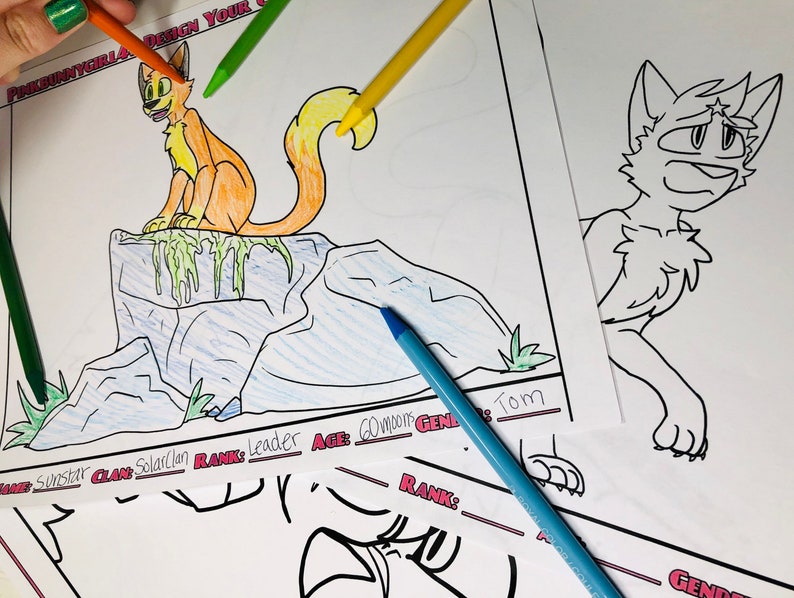 21 Design Your Own Warrior Cats Clan Downloadable Coloring | Etsy