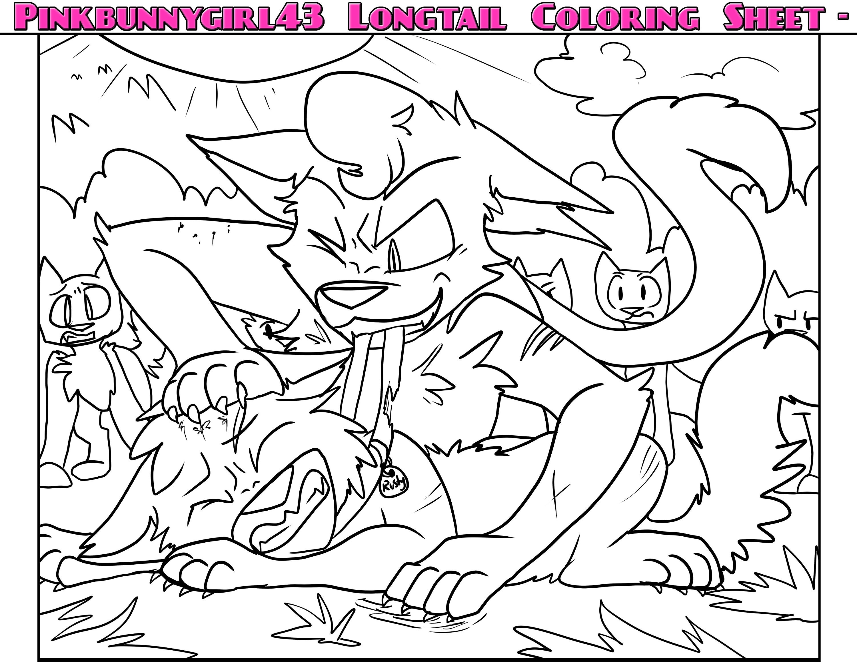 3 Longtail Downloadable Coloring Sheets | Etsy