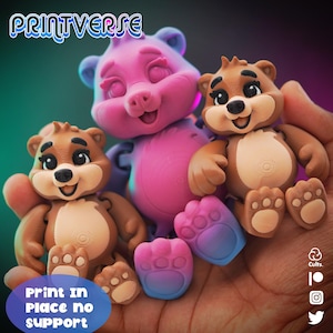 Flexy Baby Bear STL Print In Place