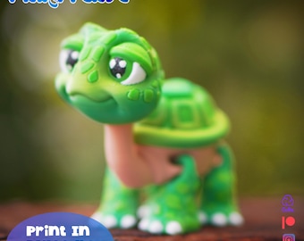 Flexy Tortoise STL Print In Place