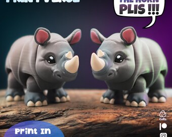 Flexy Baby Rhino STL Print In Place