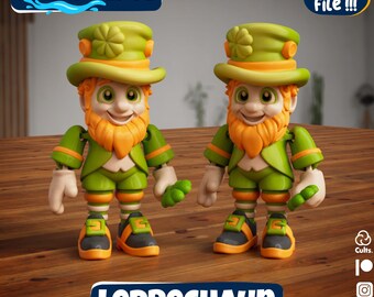 Flexy Leprechaun STL Print In Place