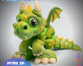 Flexy Baby Wvyern Dragon STL Print In Place